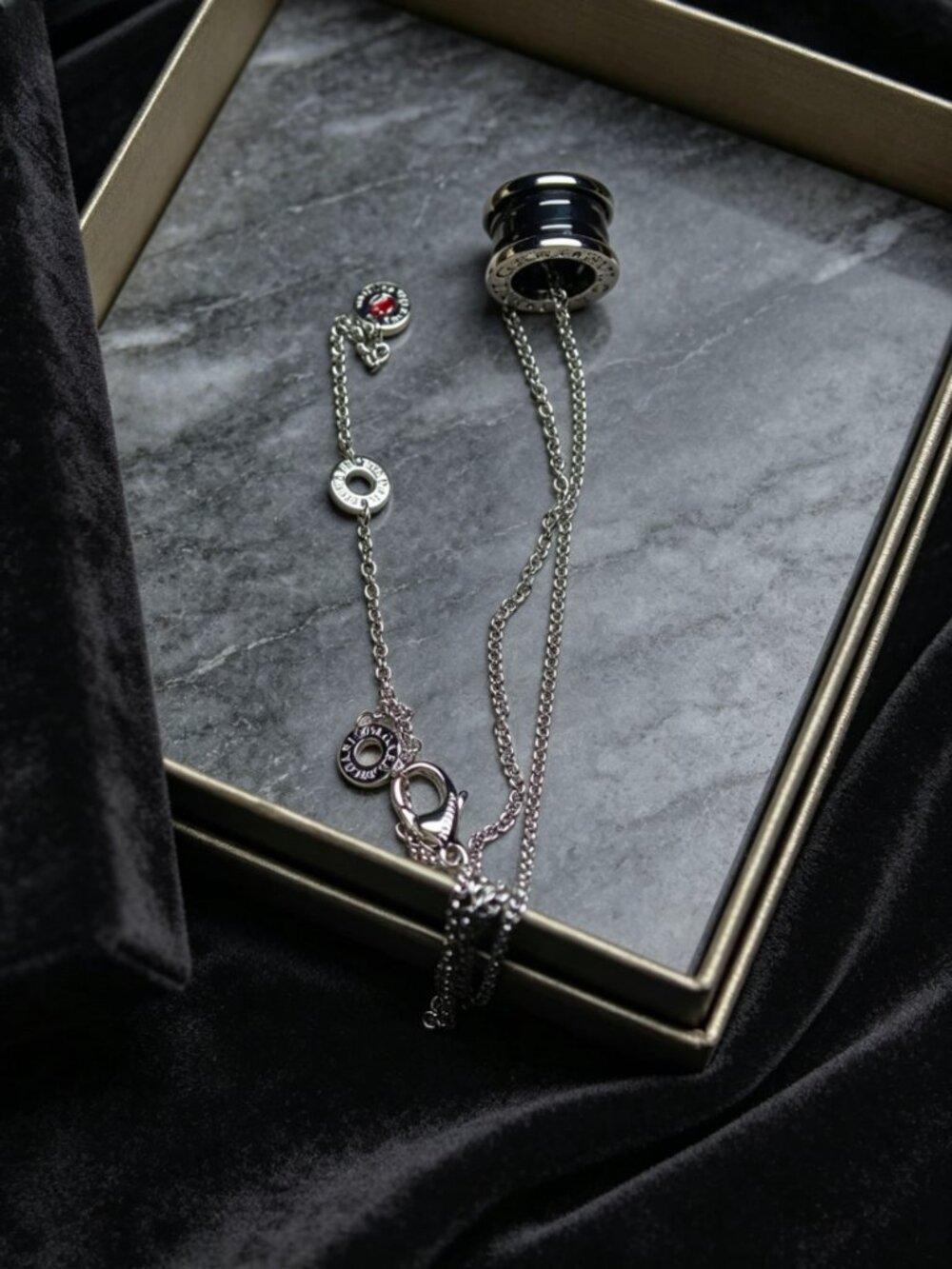 Bvlgari Silver Plated Necklace Luxury Designer Jewelry